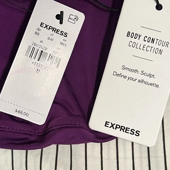 NWT Express Purple Body Contour Strapless Top, Size M - Picture 6 of 6